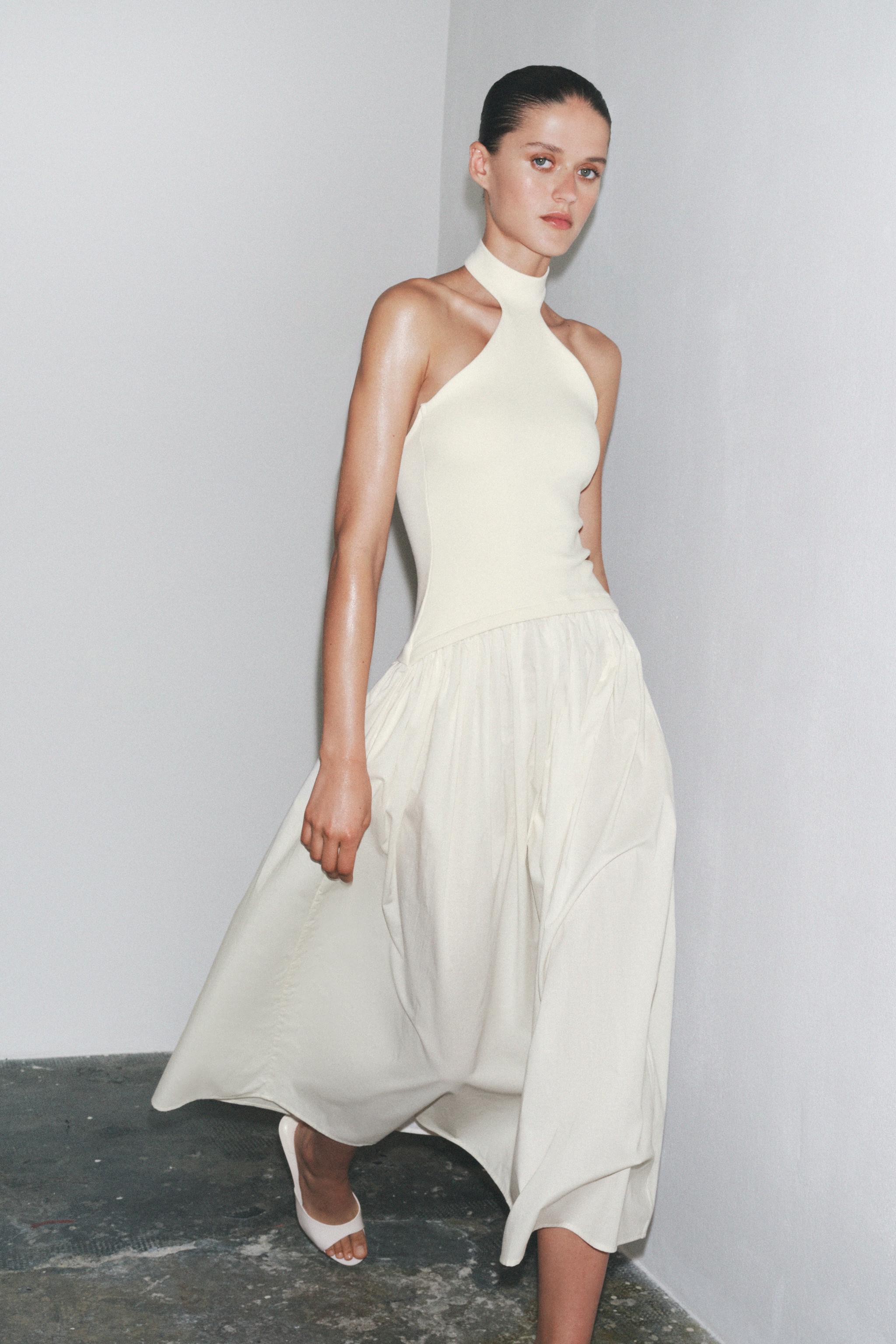 Vestido de cabrego combinado