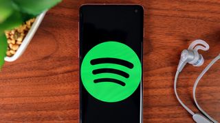 Spotify logo on an Android phone