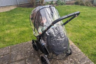 Our tester's baby in the Ickle Bubba Altima travel system