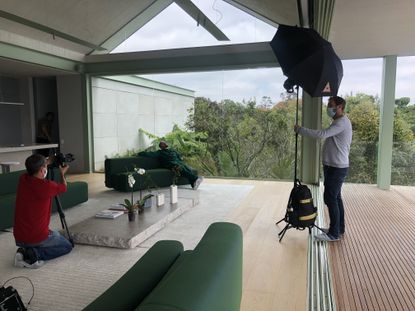 Wallpaper* magazine shoot at J Balvin home in Medellin