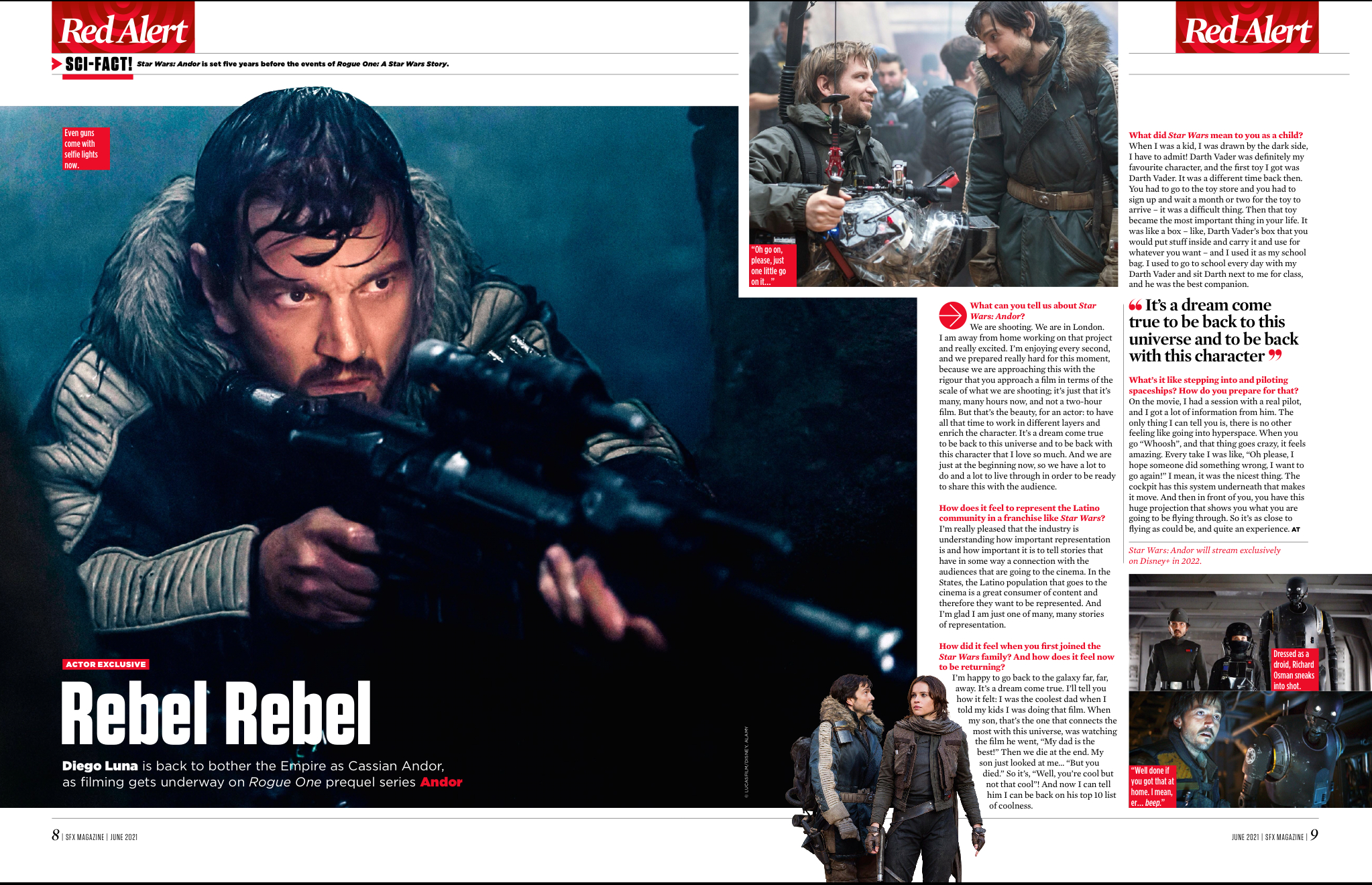 The news story on Star Wars: Andor in SFX issue 340.