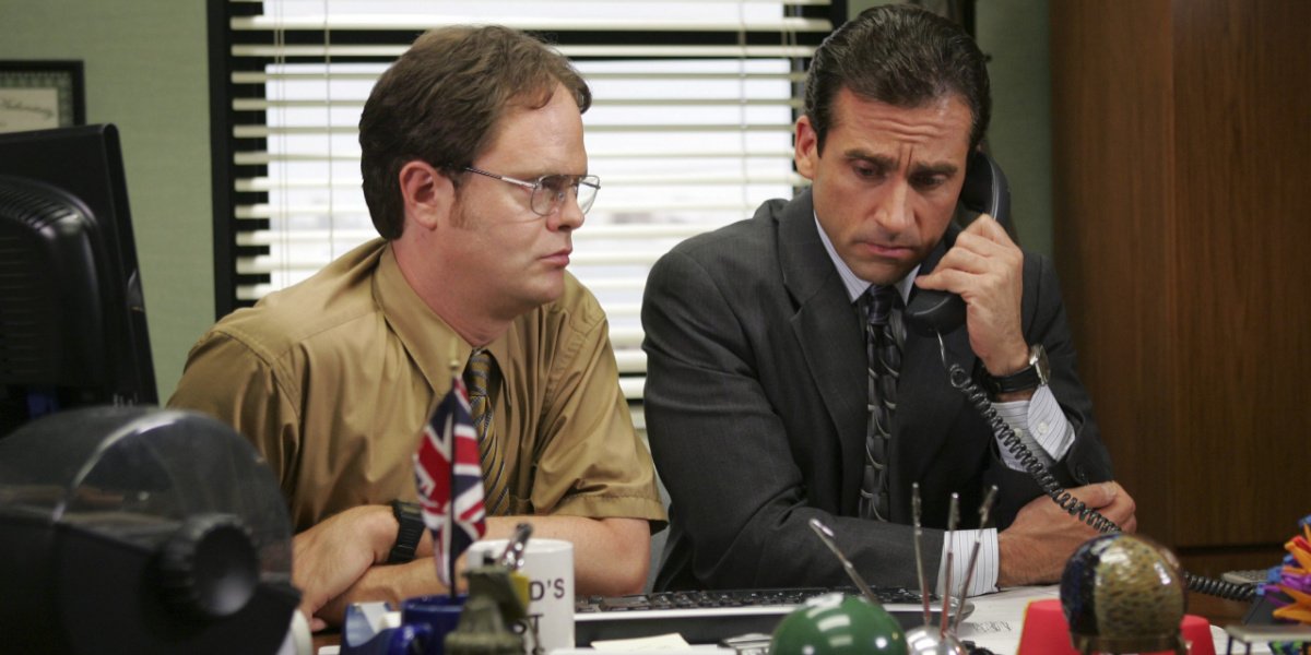 Michael and Dwight in The Office.