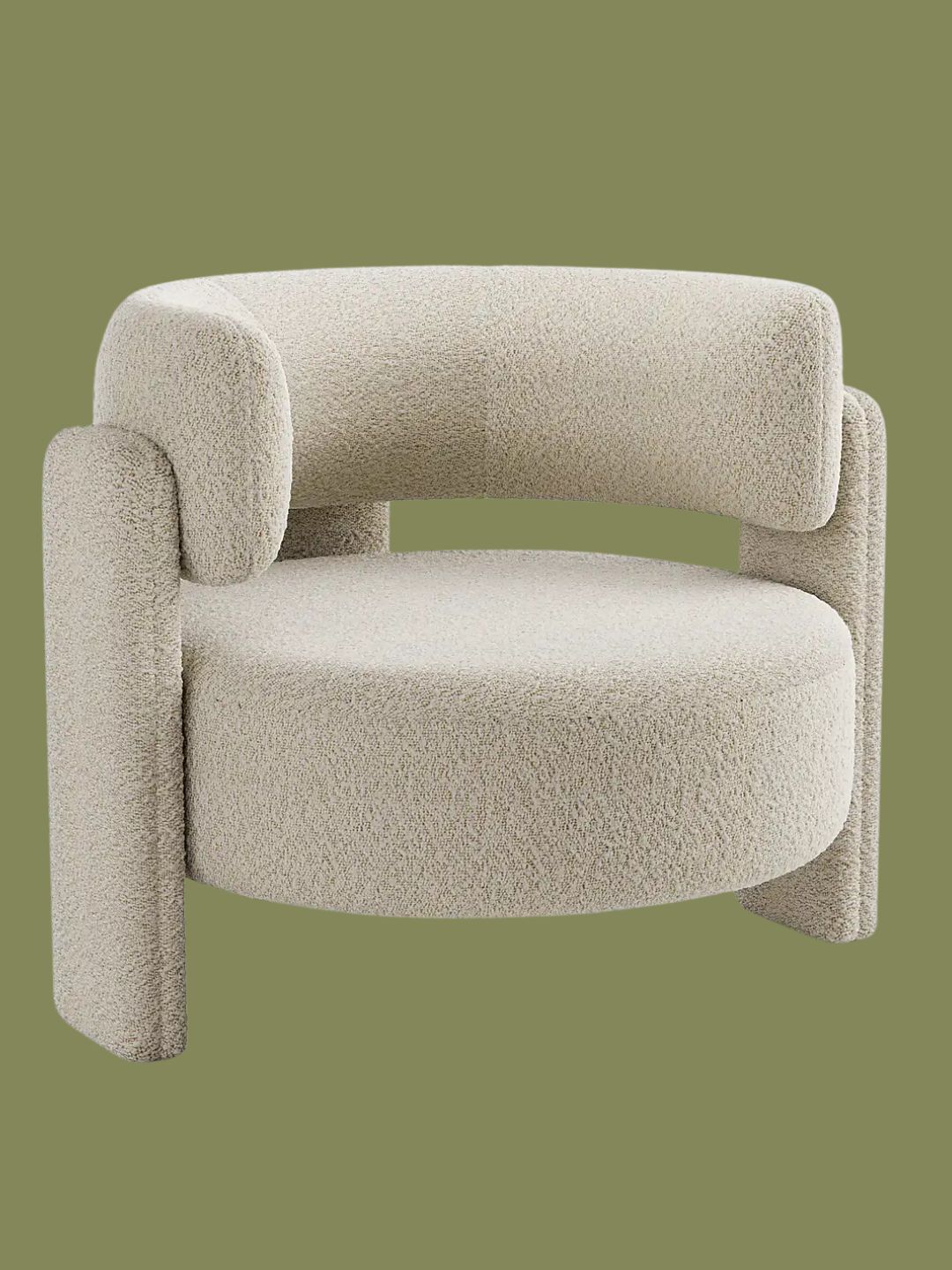 BRAND, Hailey Chunky Tonal Boucle Accent Chair