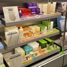 Photo of Olive Young-curated skincare products at Sephora