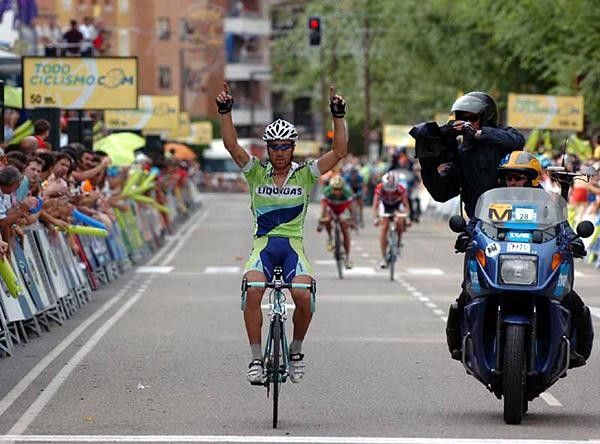 Luca Paolini (Liquigas) had plenty of time to enjoy the win