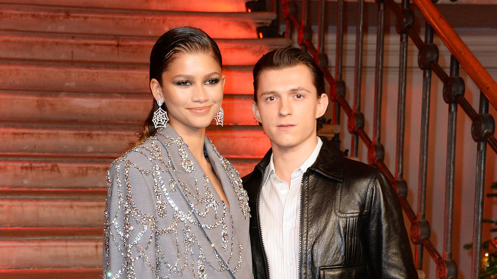 Zendaya and Tom Holland at the 'Spider-Man: No Way Home' photocall