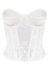 Pretty Little Thing, White Satin Corset&nbsp;