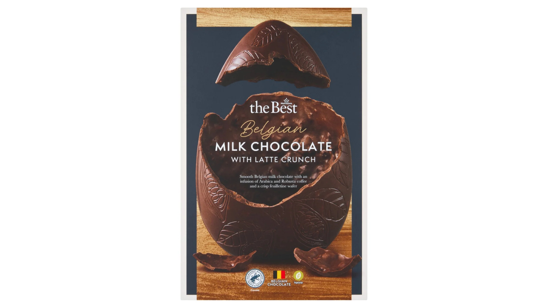 Morrisons belgian milk chocolate easter egg with latter crunch