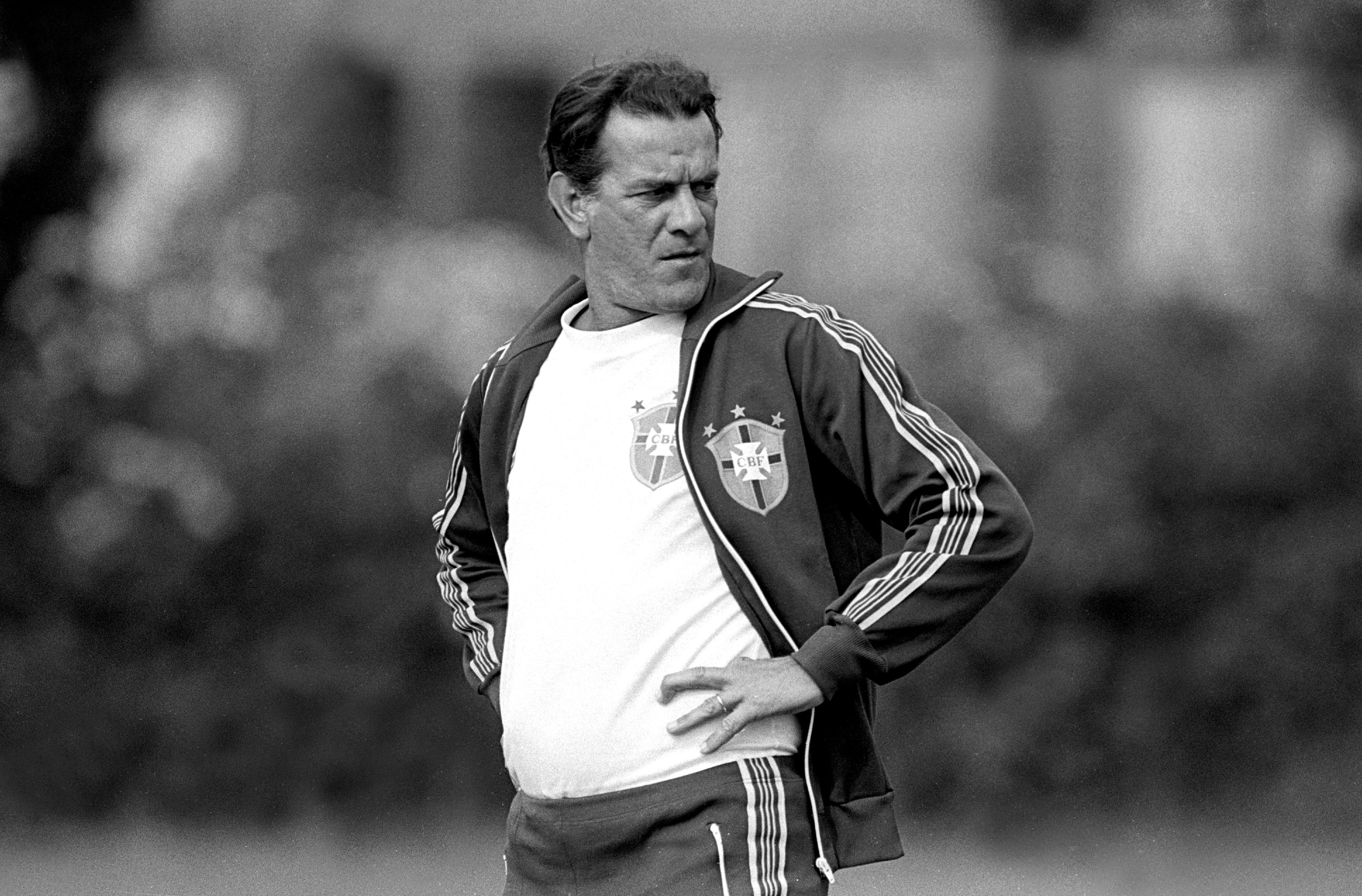 11 May 1981 - International Football - Brazil Training - Brazil coach Tele Santana - Photo: Mark Leech / Offside.