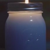 candle glass jar with saucer
