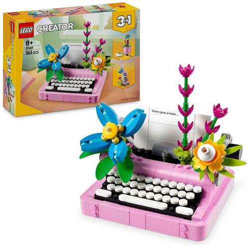 3-in-1 Typewriter With Flowers 31169