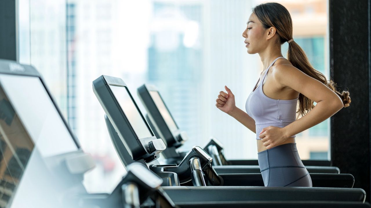 Woman on treadmill