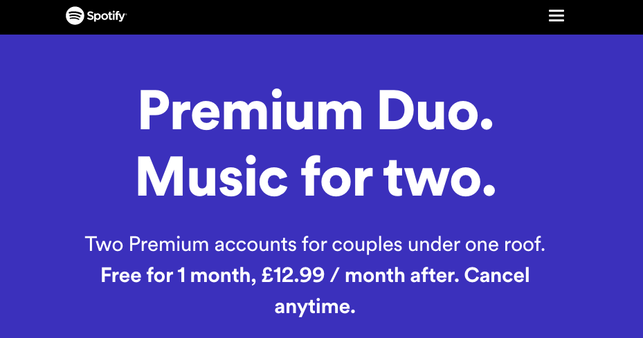 Spotify launches Duo – a new subscription plan for couples