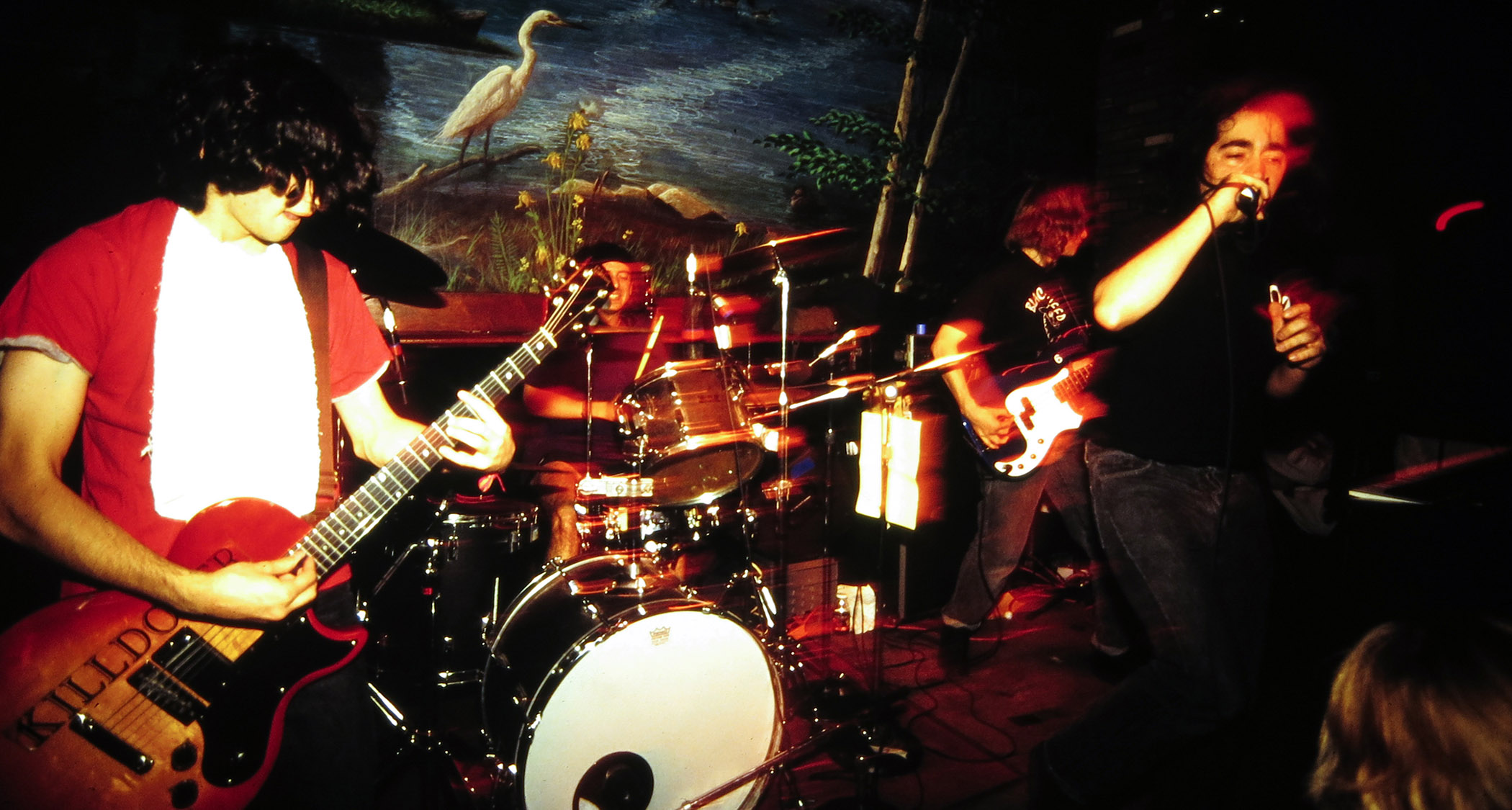 The Dead Milkmen perform at NYC&#039;s Wetlands in 1990. Guitarist Joe Genaro plays a singlecut electric