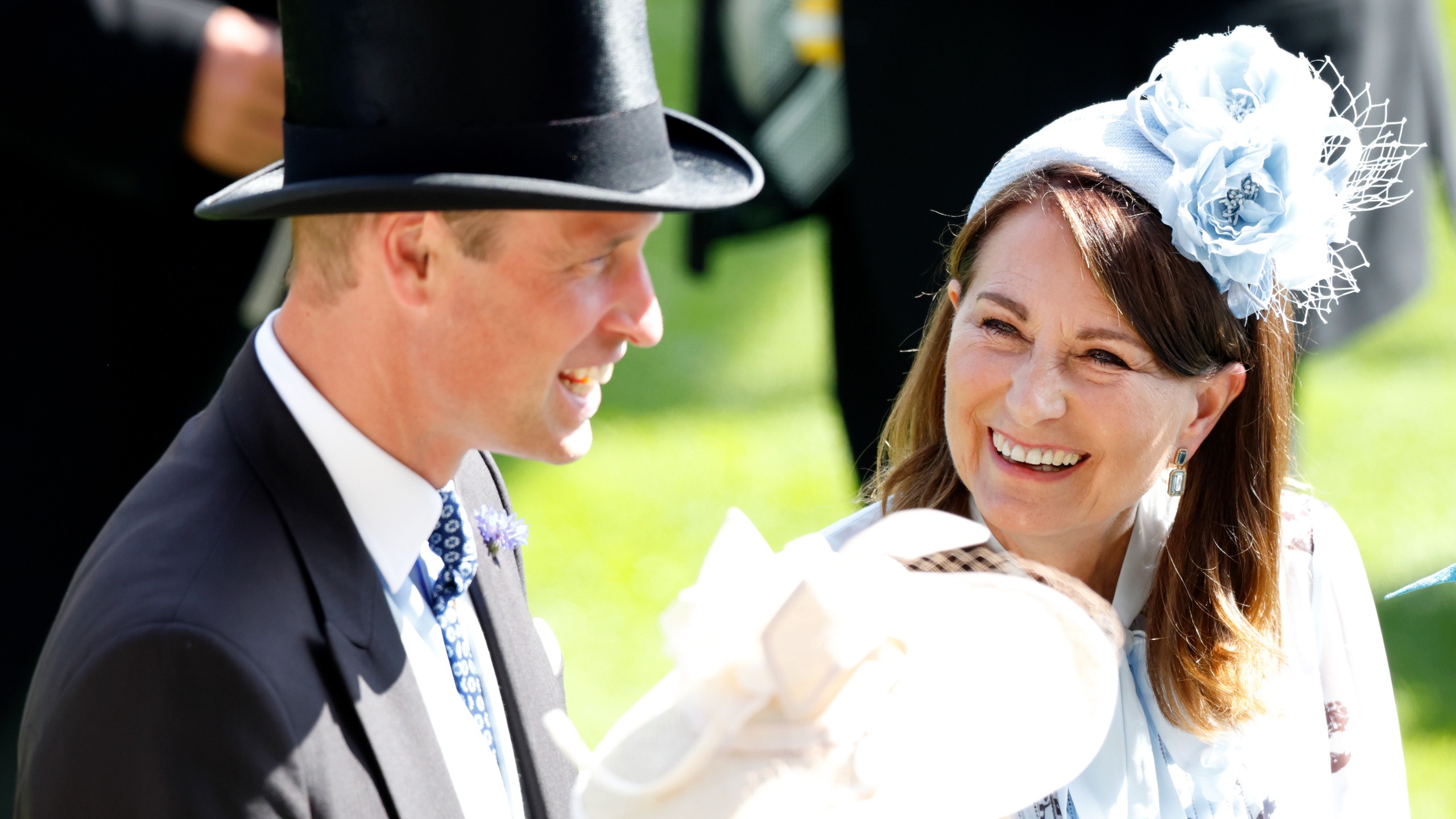 Prince William, Prince of Wales and Carole Middleton attend day two of Royal Ascot 2024