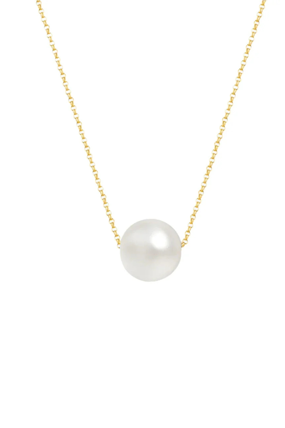 Solitaire Pearl Ball Necklace