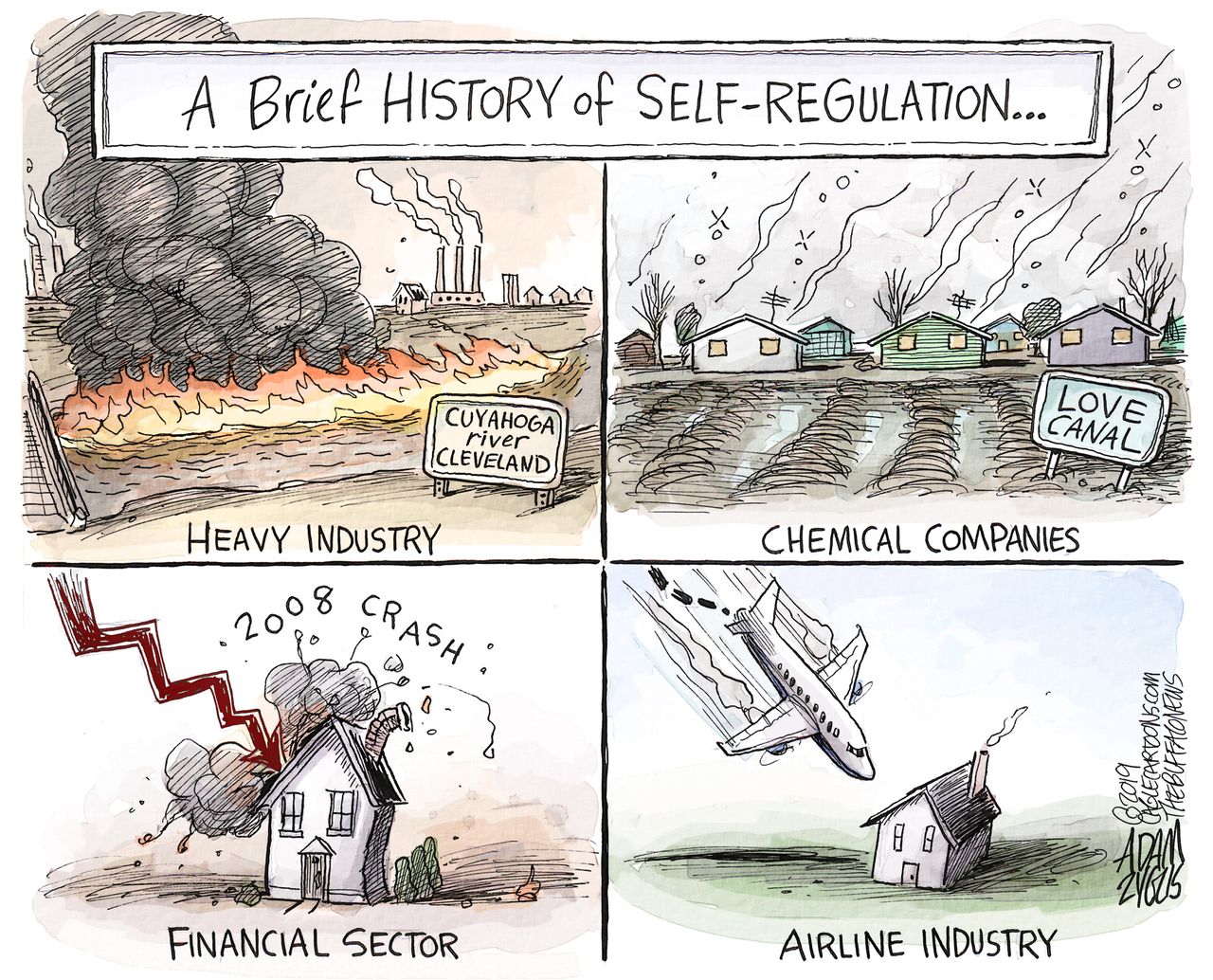 Editorial Cartoon U.S. self regulation Boeing