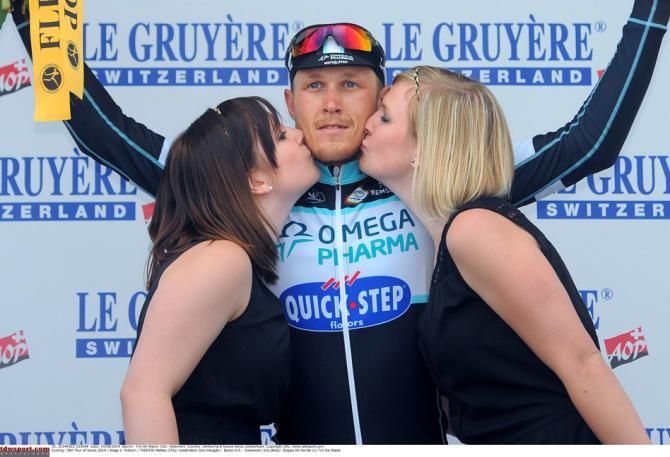Stage winner Matteo Trentin