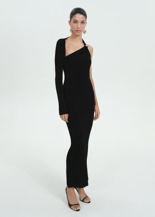 Open-Back Asymmetrical Knitted Dress - Women | Mango Usa