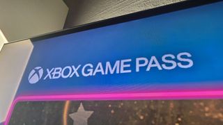 Xbox Game Pass logo on a TV