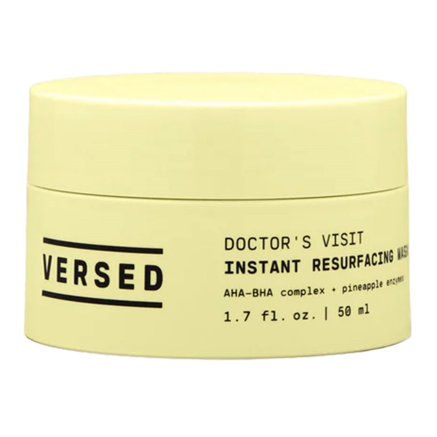 Versed Doctor’s Visit Instant Vtf5 Resurfacing Face Mask - Aha, Bha and Enzyme Exfoliating Mask Helps Reduce Hyperpigmentation - Smooth and Moisturize Skin With Vitamin C - Vegan (1.7 Fl Oz)