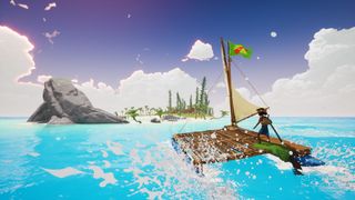 Promotional screenshot of the main character exploring the sea in Tchia