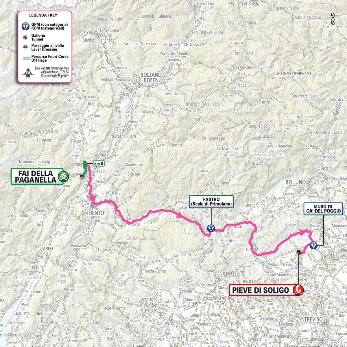 Giro d'Italia 2026 stage 18 map