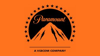 The Paramount logo on an orange background