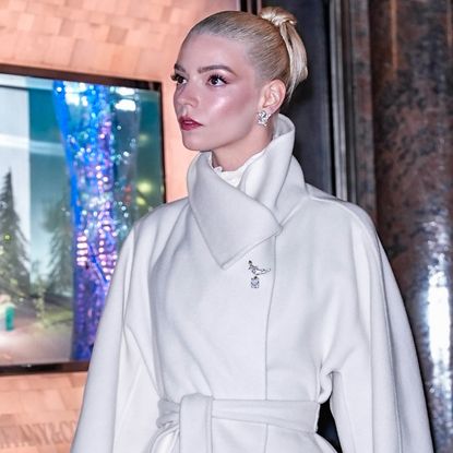 Anya Taylor-Joy wore three different white looks in New York City on November 12