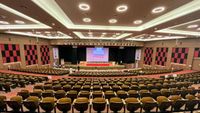 Renkus-Heinz C Series loudspeakers provide even coverage throughout the 1,100-seat auditorium pictured here. 