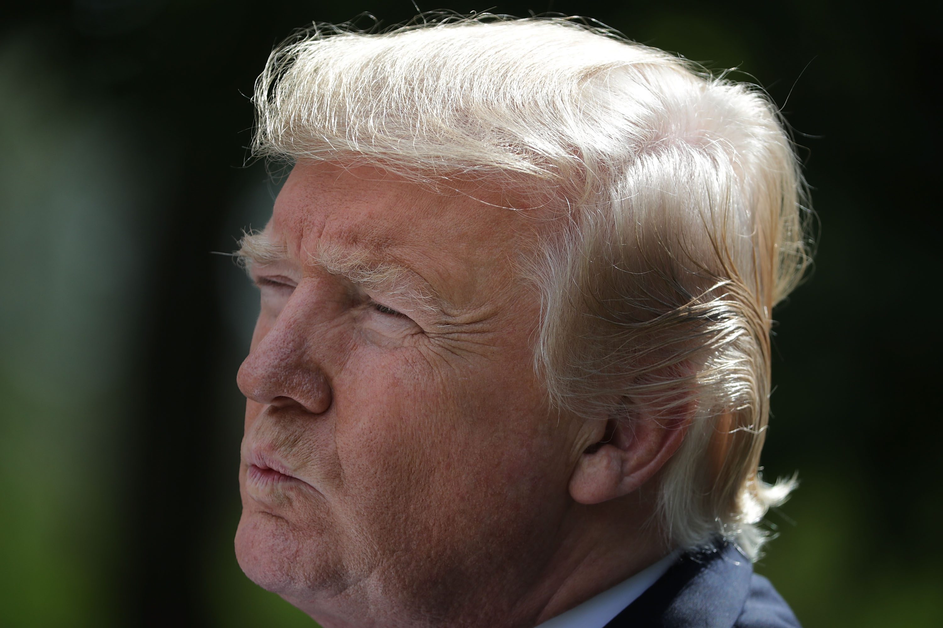 President Trump at a news conference