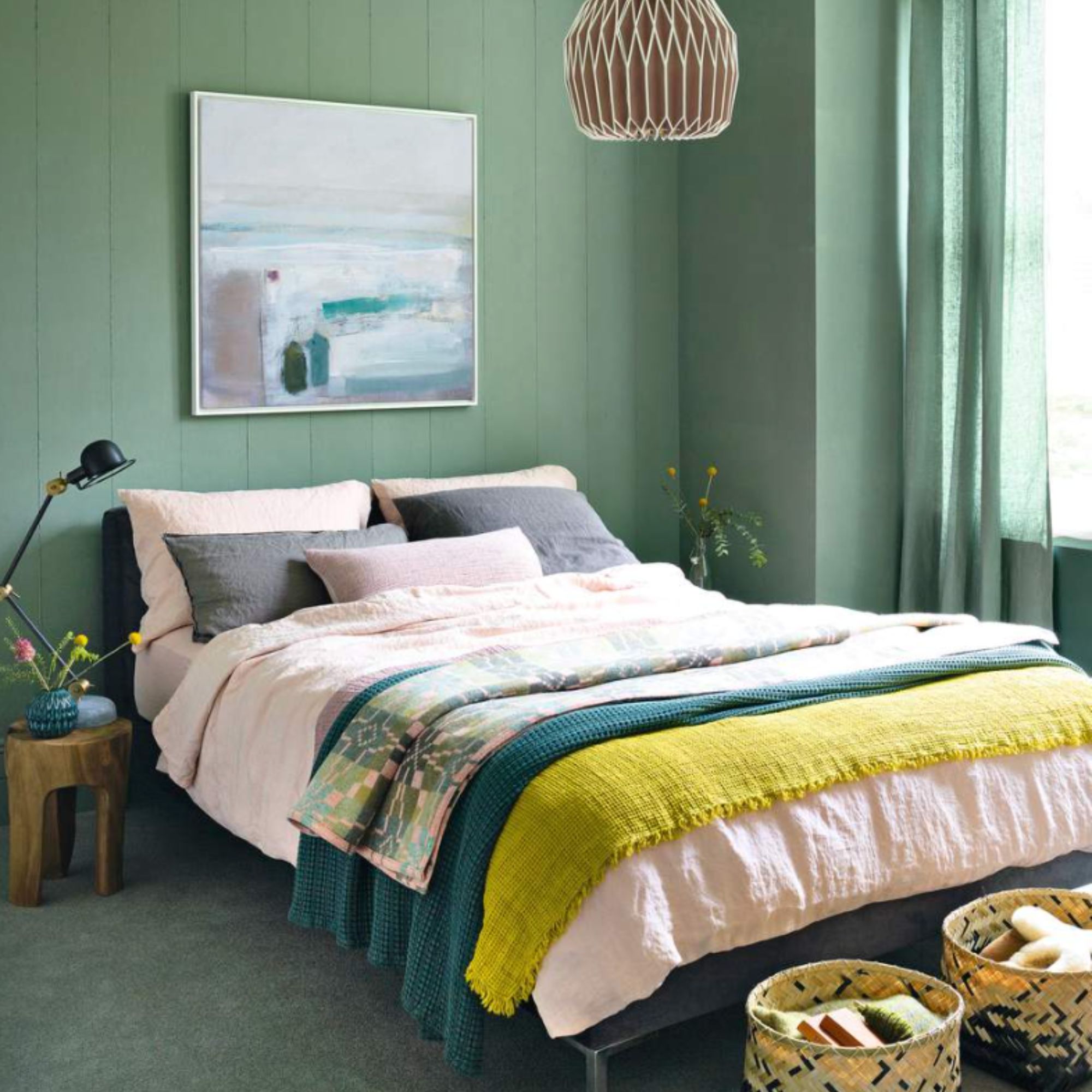 Teal bedroom scheme