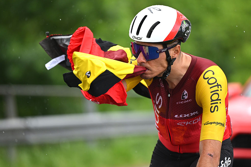 NOVA GORICA ITALY MAY 24 Anthony Perez of France and Team Cofidis during the 108th Giro dItalia 2025 Stage 14 a 195km stage from Treviso to Nova Gorica UCIWT on May 24 2025 in Nova Gorica Italy Photo by Dario BelingheriGetty Images