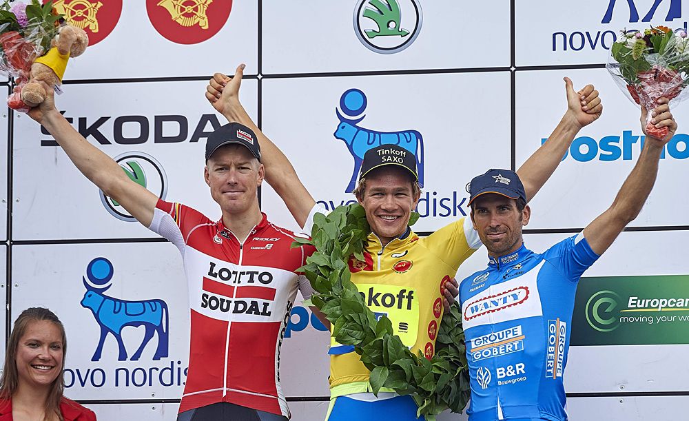 Chris Juul-Jensen (Tinkoff-Saxo) wins the overall title, Lars Bak (Lotto-Soudal) second and Marco Marcato (Wanty Groupe Gobert) third