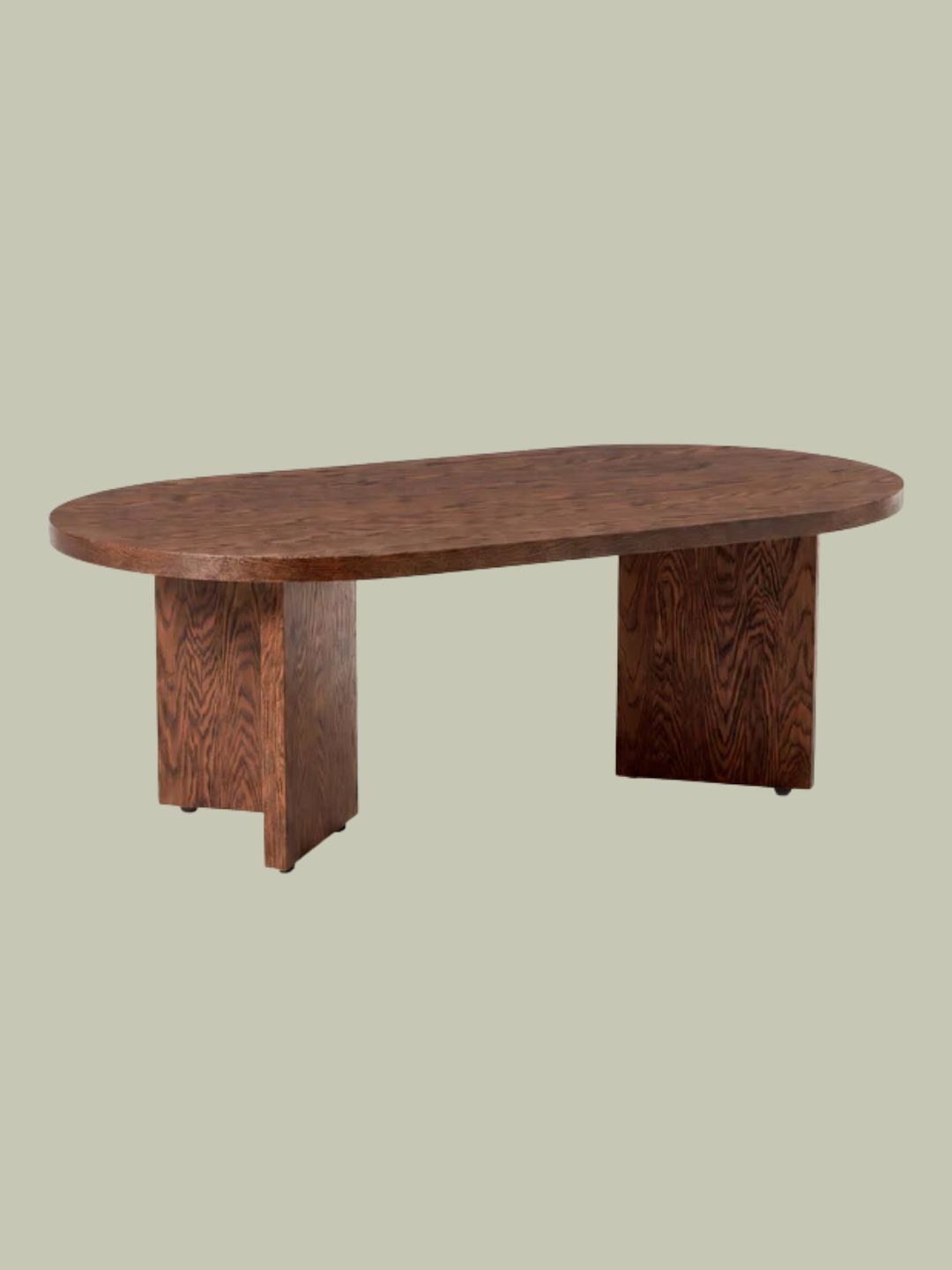 Westwing Collection, Oval Wooden Coffee Table Toni