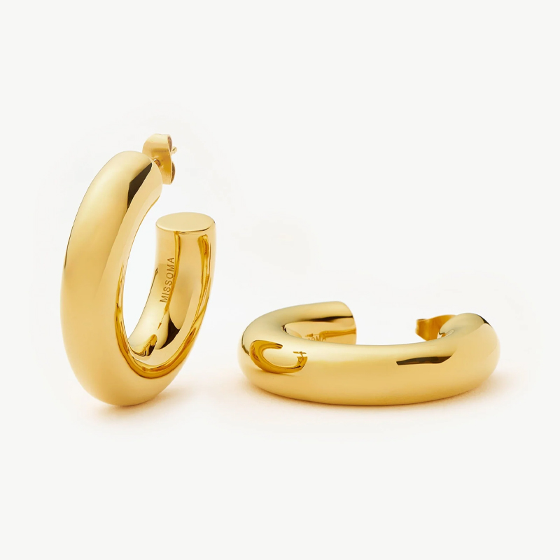 gold chunky hoop earrings, Missoma