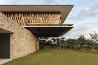 modern brazilian house with cantilever