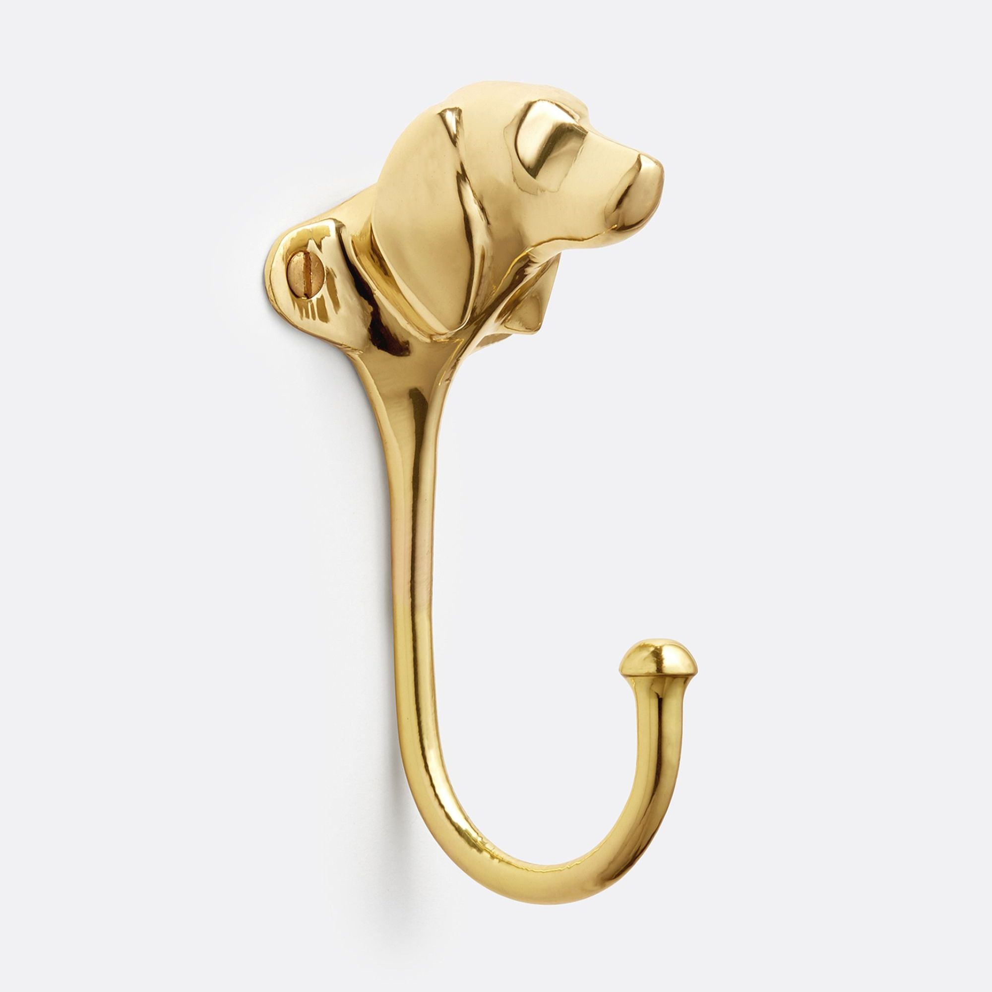 Cast Brass Dog Hook (Basset Hound)