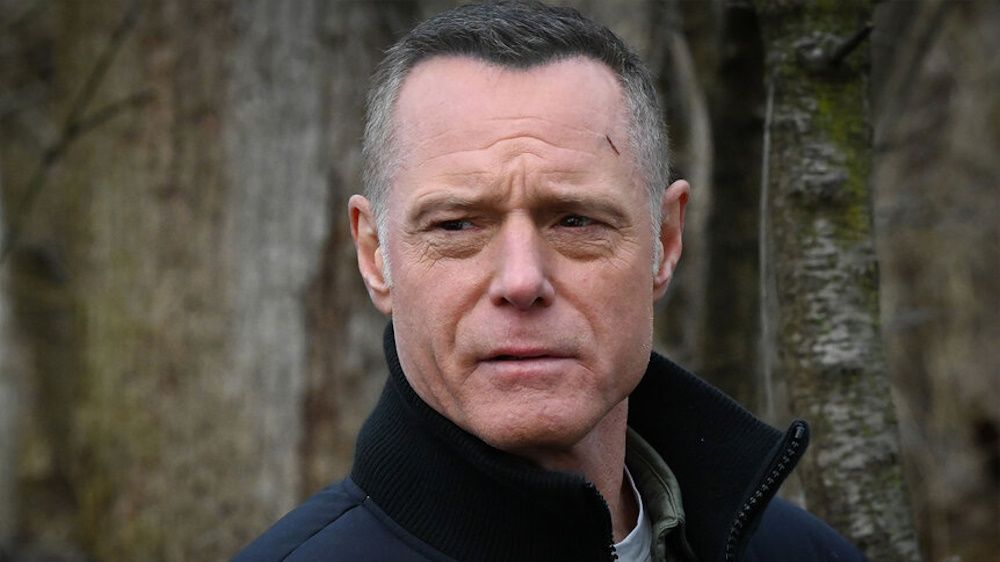 A close up of Jason Beghe as Sergeant Hank Voight looking concerned in an episode of Chicago PD.