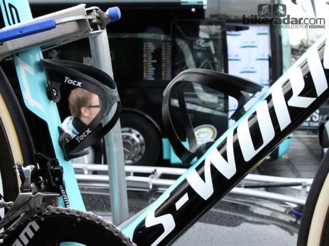 Tacx Tao aluminum cages for Tom Boonen (Omega Pharma-QuickStep)