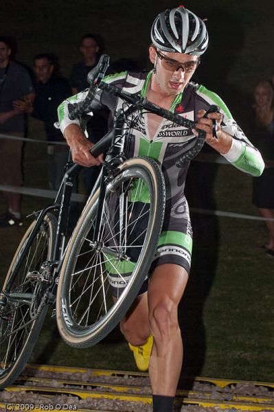 Jamey Driscoll attacked the group early in the race.