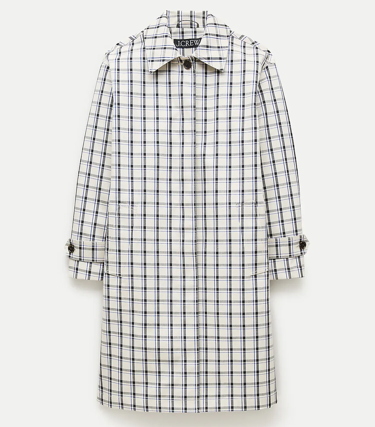 J.Crew, Soho Car Coat in Plaid Double-Faced Cotton