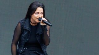 Amy Lee onstage with Evanescence in 2025