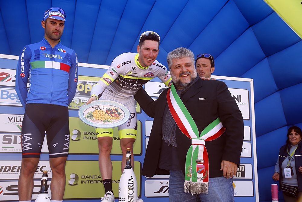 Manuel Belletti (Southeast-Venezuela) awarded on the podium at Coppi e Bartali