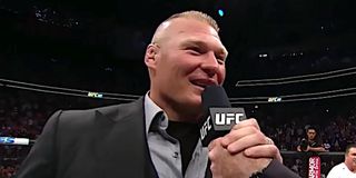 Brock Lesnar during an interview