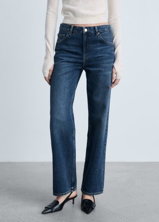 Miami Medium-Rise Straight-Fit Jeans - Women | Mango Usa