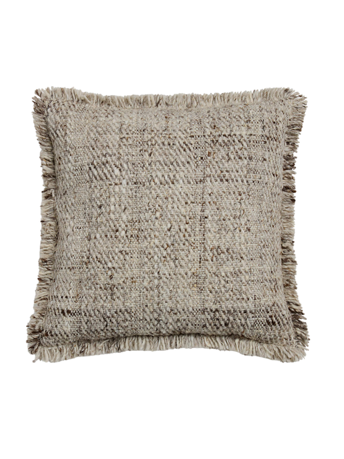 Hilcot Wool 20"x20" Light Grey Throw Pillow Cover
