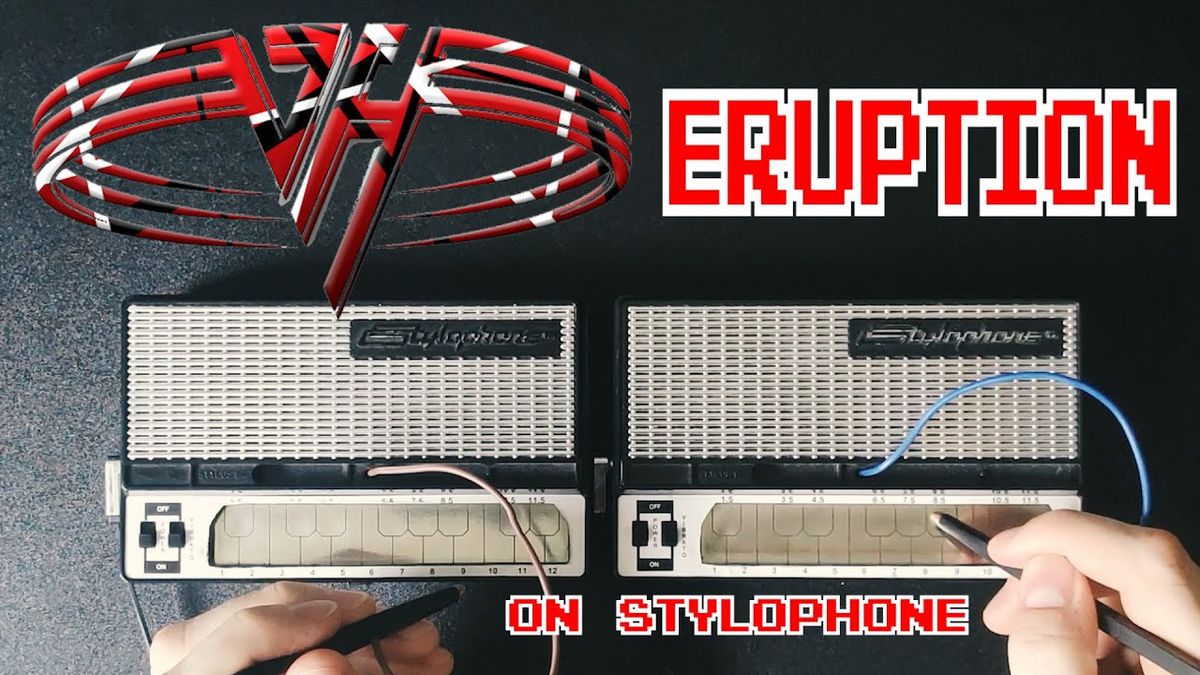 Eruption played on a pair of stylophones 