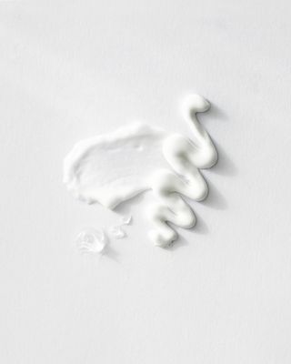 Texture of skincare products on a white background.