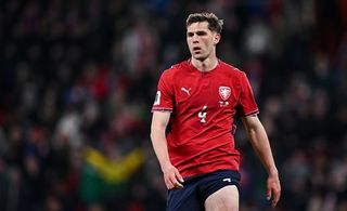 Prague , Czech Republic - 26 March 2026; Robin Hran&aacute;č of Czechia during the FIFA World Cup 2026 European Qualifiers play-off semi-final match between Czechia and Republic of Ireland at Fortuna Arena in Prague, Czechia. (Photo By Seb Daly/Sportsfile via Getty Images)